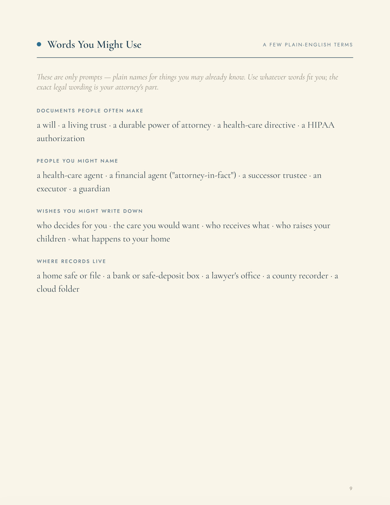 Gathering What Matters — Estate Law Edition — page 10
